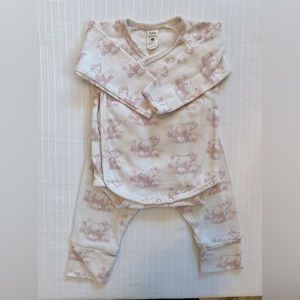 Kate Quinn 12-18 Month Farm Animal Kimono Onesie and Pant Set